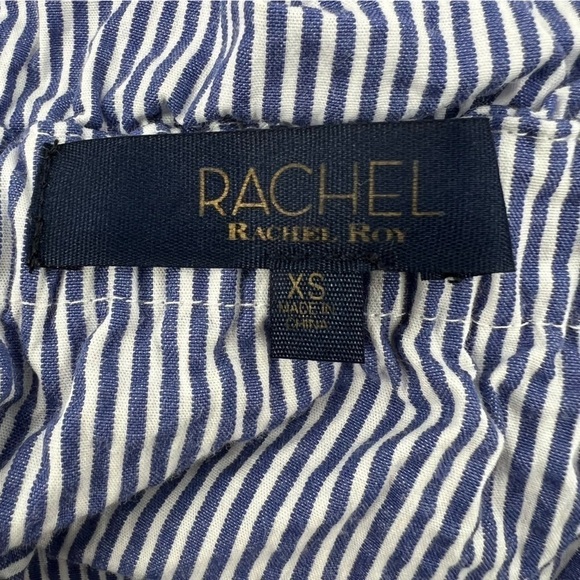 RACHEL Rachel Roy Blue White Striped Off Shoulder Peasant Top Size XS Women’s - Picture 2 of 7